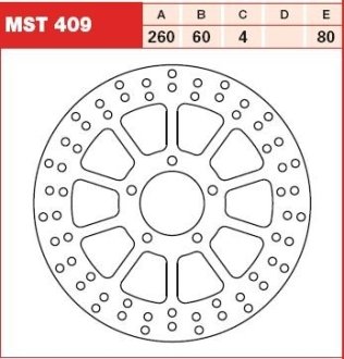 Тормозной диск TRW MST409 (фото 1)