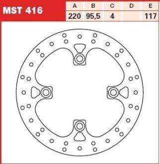 Тормозной диск TRW MST416