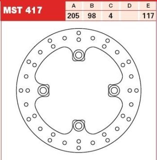 Тормозной диск TRW MST417 (фото 1)