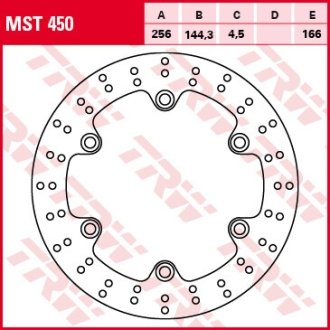 Тормозной диск TRW MST450 (фото 1)