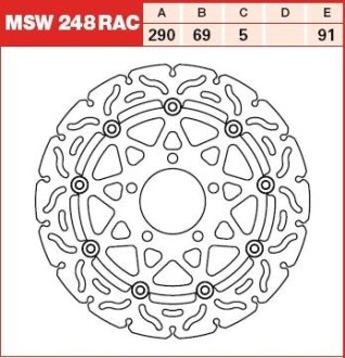 Тормозной диск TRW MSW248RAC