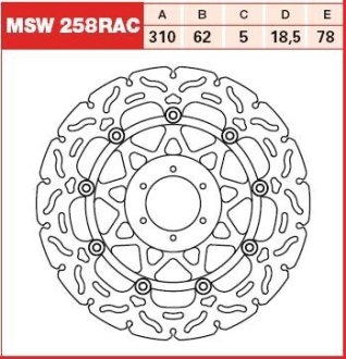 Тормозной диск TRW MSW258RAC