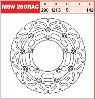 Тормозной диск TRW MSW260RAC (фото 1)