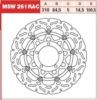 Тормозной диск TRW MSW261RAC