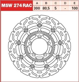 Тормозной диск TRW MSW274RAC (фото 1)