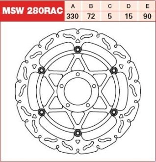 Тормозной диск TRW MSW280RAC