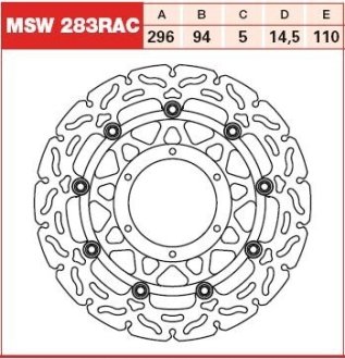 Тормозной диск TRW MSW283RAC (фото 1)