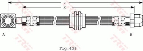 Тормозной шланг TRW PHD485 (фото 1)