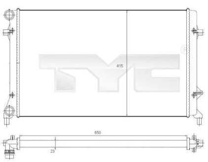 Радиатор, охлаждения дивгателя TYC 7020025