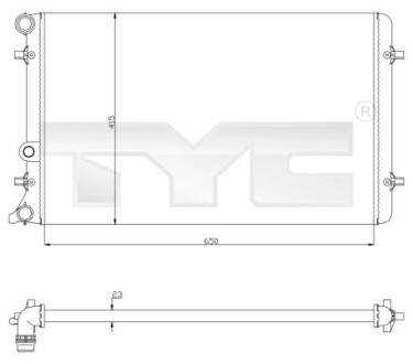 Радиатор, охлаждения дивгателя TYC 7020033