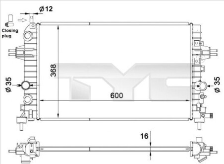 Датчик ABS, передний TYC 725-0036