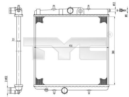 Датчик ABS, передний TYC 726-0017-R