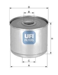 Топливный фильтр UFI 2436001