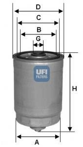 Топливный фильтр UFI 24.378.00 (фото 1)