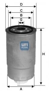 Топливный фильтр UFI 24.384.00