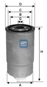 Паливний фільтр UFI 24.H2O.08