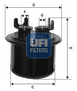 Топливный фильтр UFI 31.539.00