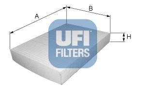 Фильтр, воздух во внутренном пространстве UFI 5304200