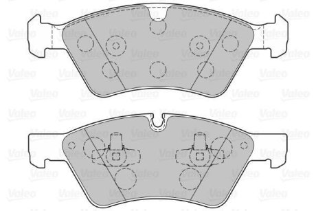 Гальмівні колодки дискові MERCEDES GL-Class/M-Glass/R-Class "3,0-5,0 "F "05>> VALEO 301107 (фото 1)