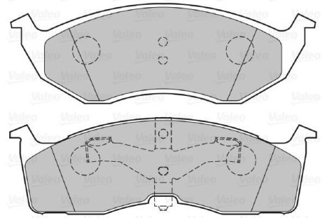 Гальмівні колодки дискові CHRYSLER Vision/Voyager "2,0-3,8 "F "93-01 VALEO 301556 (фото 1)