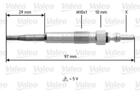 Свічка розжарення VALEO 345125