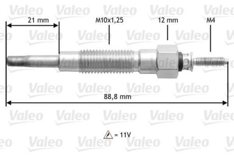 Свічка розжарення VALEO 345213