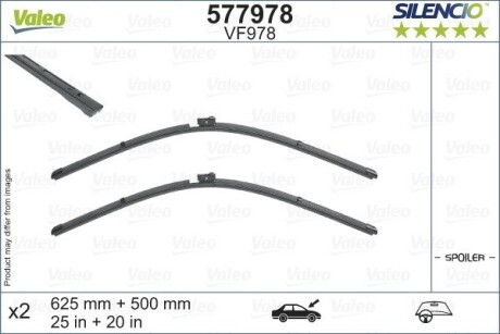 Щітки склоочисника 625 + 500 VALEO 577978