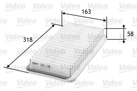 Воздушный фильтр VALEO 585126