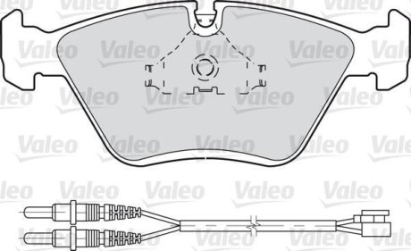 Колодки гальмівні дискові, комплект VALEO 598281 (фото 1)