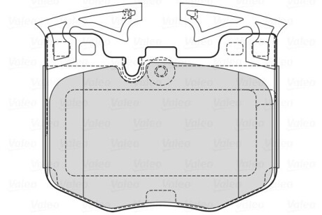 Гальмівні колодки дискові BMW 3(G21,81)/5(G30)/6(G32)/7(G11,12)/8(G14,16)/X3/X4/X5/X7/Z4 "F "15>> VALEO 601755 (фото 1)