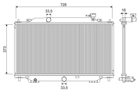 Радіатор охолодження двигуна VALEO 701329