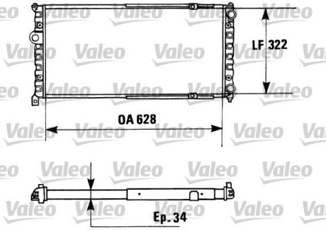 Радиатор, охлаждения дивгателя VALEO 730945