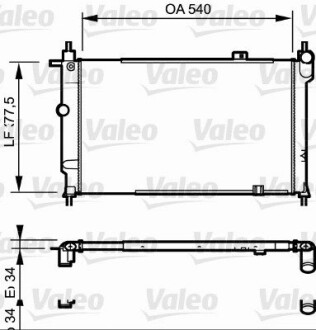 Радиатор, охлаждения дивгателя VALEO 730993 (фото 1)