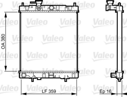 Радиатор, охлаждения дивгателя VALEO 731287