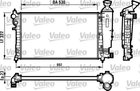 Радиатор, охлаждения дивгателя VALEO 731526