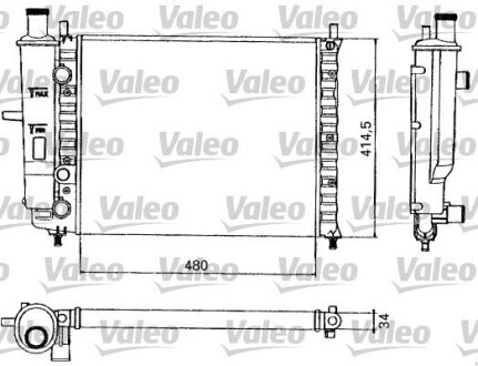 Радиатор, охлаждения дивгателя VALEO 731582