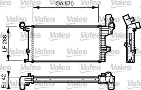 Радіатор охолодження двигуна VALEO 732303