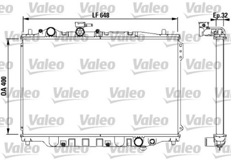 Радиатор, охлаждения дивгателя VALEO 732538