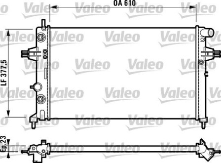 Радіатор охолоджування VALEO 732549