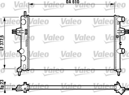 Радиатор, охлаждения дивгателя VALEO 732551