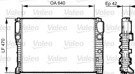 Радиатор, охлаждения дивгателя VALEO 732855