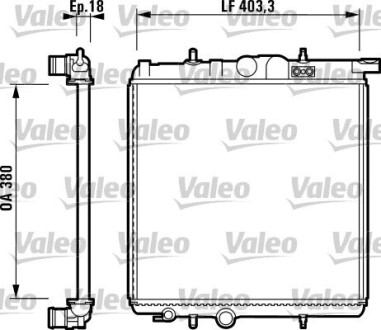 Радиатор, охлаждения дивгателя VALEO 732885