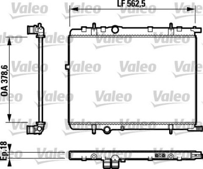 Радиатор, охлаждения дивгателя VALEO 732890