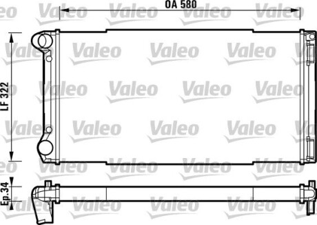 Радиатор, охлаждения дивгателя VALEO 732913