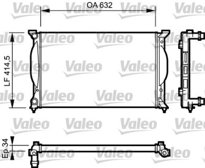 Радиатор, охлаждения дивгателя VALEO 732963 (фото 1)