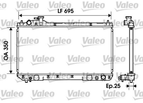 Радиатор, охлаждения дивгателя VALEO 734216 (фото 1)