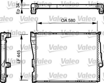 Радиатор, охлаждения дивгателя VALEO 734276