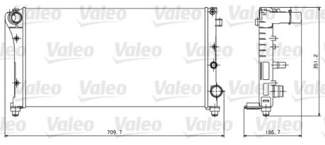 Радиатор, охлаждения дивгателя VALEO 734924 (фото 1)