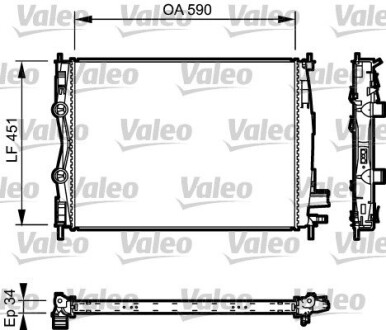 Радиатор, охлаждения дивгателя VALEO 735114 (фото 1)