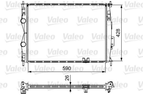 Радиатор, охлаждения дивгателя VALEO 735116 (фото 1)